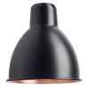 DCW Lampe Gras Medium abat-jour de remplacement, rond (15,3 cm x 15,2 cm), noir (intérieur cuivré)