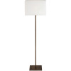 Astro Park Lane Floor Rectangle 400 lampadaire, abat-jour en tissu blanc / structure bronze