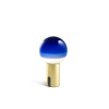 Marset Dipping Light Portable, brushed brass / blue