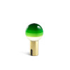Marset Dipping Light Portable, brushed brass / green