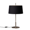 Santa & Cole Diana Table Lamp, black linen shade, satined nickel structure