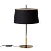 Santa & Cole Diana Table Lamp, black linen shade, shiny gold structure