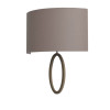 Astro Lima Semi Drum 320 wall lamp, oyster fabric shade / bronze structure