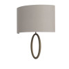 Astro Lima Semi Drum 320 wall lamp, putty fabric shade / bronze structure