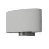 Astro Napoli Oval 285 wall lamp, white fabric shade / matt nickel structure