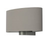 Astro Napoli Oval 285 wall lamp, putty fabric shade / matt nickel structure