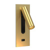 Astro Fuse USB Switched wall lamp, gold matt