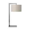 Astro Ravello Table Drum 250 table lamp, putty fabric shade / polished chrome structure