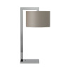 Astro Ravello Table Drum 250 table lamp, oyster fabric shade / polished chrome structure