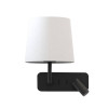 Astro Side by Side Cone 180 wall lamp, white fabric shade / matt black structure