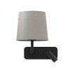 Astro Side by Side Cone 180 wall lamp, putty fabric shade / matt black structure