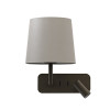 Astro Side by Side Cone 180 wall lamp, putty fabric shade / bronze structure