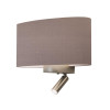 Astro Napoli Reader Oval 286 wall lamp, oyster fabric shade / matt nickel structure