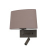 Astro Park Lane Reader Tapered Oval wall lamp, oyster fabric shade / bronze structure