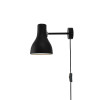 Anglepoise Type 75 Wall Light with Cable, Jet Black