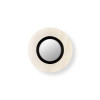 LZF Lamps Lens Circular Wall, blanc ivoire / noir mat