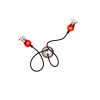 Serien Lighting Poppy Ceiling/Wall 2, arms black, shades ruby red