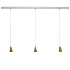 DeLight Luca 1 pendant lamp, 3 pendant coffee mopped (track 1500 mm)