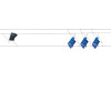 Ingo Maurer trois câbles spéciaux pour BaKaRú système d'éclairage basse tension., longueur de la corde 6 m