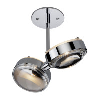 DeLight Logos LED 12 recessed ceiling lamp DEV 2 satined glass disc/clear lense