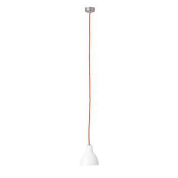 Rotaliana Luxy H5, red cable, glossy white shade