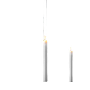Ingo Maurer Fly Candle Fly!, Kerze mit 3 m Seil, Zubehör und Ersatzkerze (Set 2)