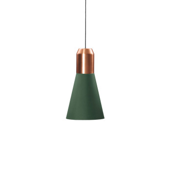 ClassiCon Bell Light Fabric, ⌀ 32cm, Kupfer / Grün