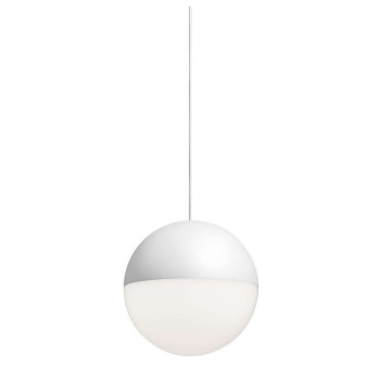 Flos String Light Sphere, weiß, 12m, Touch-Dimmer