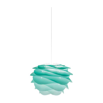 UMAGE Carmina Mini Pendant Light, turquoise with white cord set