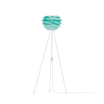 UMAGE Carmina Mini Floor Lamp, turquoise with white tripod