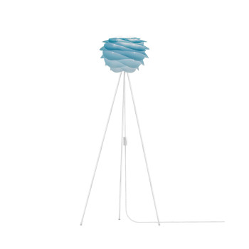 UMAGE Carmina Mini Floor Lamp, azure with white tripod