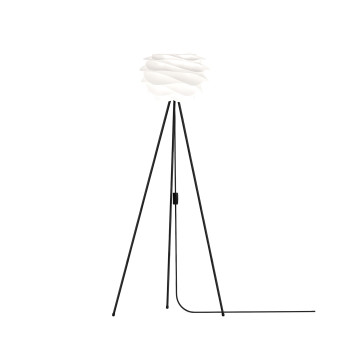 UMAGE Carmina Mini Floor Lamp, white with black tripod