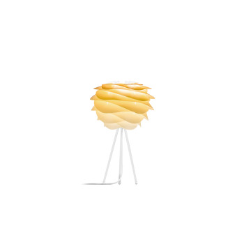 UMAGE Carmina Mini Lampe de table, jaune sahara avec tripode blanc