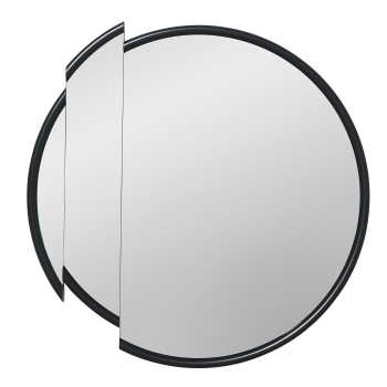Lee Broom Split Mirror Round, schwarz matt