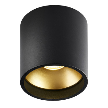 Light-Point Solo Round LED, schwarz/gold, 3000K