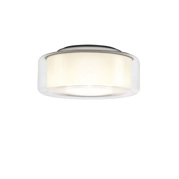 Serien Lighting Curling Ceiling S LED, 2700K, Glasschirm klar, Reflektor zylindrisch opal