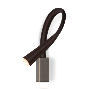 Contardi Flexiled AP L.60 Leather, Bronze satiniert, Leder dunkelbraun