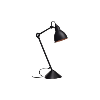 DCWéditions Lampe Gras N°205 Round, black shade (copper inside)
