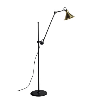 DCWéditions Lampe Gras N°215 Conic, brass shade