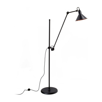 DCWéditions Lampe Gras N°215 Conic, black shade (copper inside)