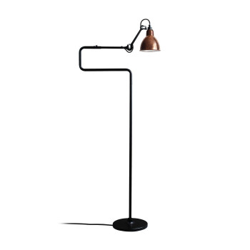 DCWéditions Lampe Gras N°411 Round, raw copper shade (white inside)