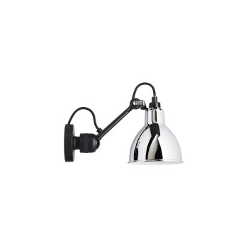 DCWéditions Lampe Gras N°304 Black Round, chromed shade