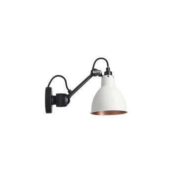 DCWéditions Lampe Gras N°304 Black Round, white shade (copper inside)