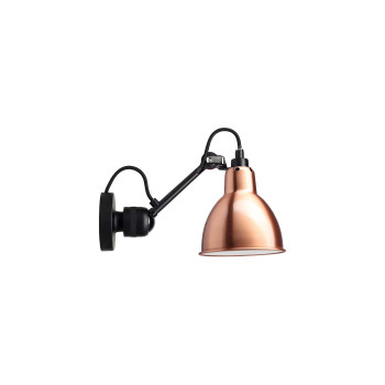 DCWéditions Lampe Gras N°304 Black Round, copper shade (white inside)