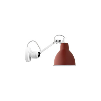 DCWéditions Lampe Gras N°304 White Round, red shade