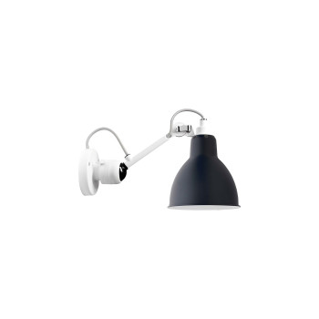DCWéditions Lampe Gras N°304 White Round, blue shade