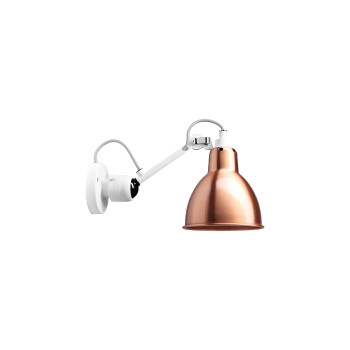 DCWéditions Lampe Gras N°304 White Round, copper shade