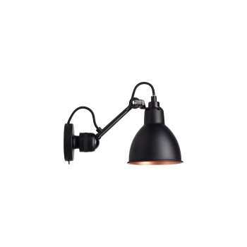 DCWéditions Lampe Gras N°304 SW Round, black shade (copper inside)