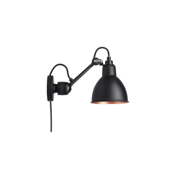 DCWéditions Lampe Gras N°304 CA Round, black shade (copper inside)