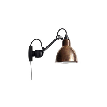DCWéditions Lampe Gras N°304 CA Round, raw copper shade (white inside)